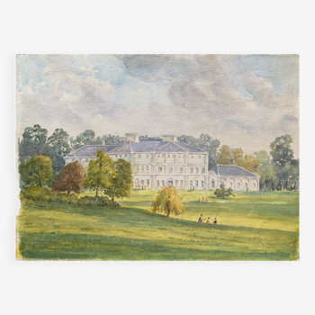 Tableau Aquarelle Parc du chateau (anglais ?) par Ronald Pickop