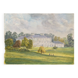 Tableau Aquarelle Parc du chateau (anglais ?) par Ronald Pickop