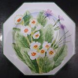 Decorative plate 'flowers' Maison Chaumette (Paris) vintage 80s. new.