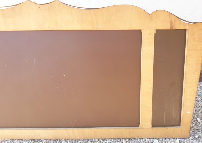 Mirror triptych engraved ancient XX Art Deco 169x75cm