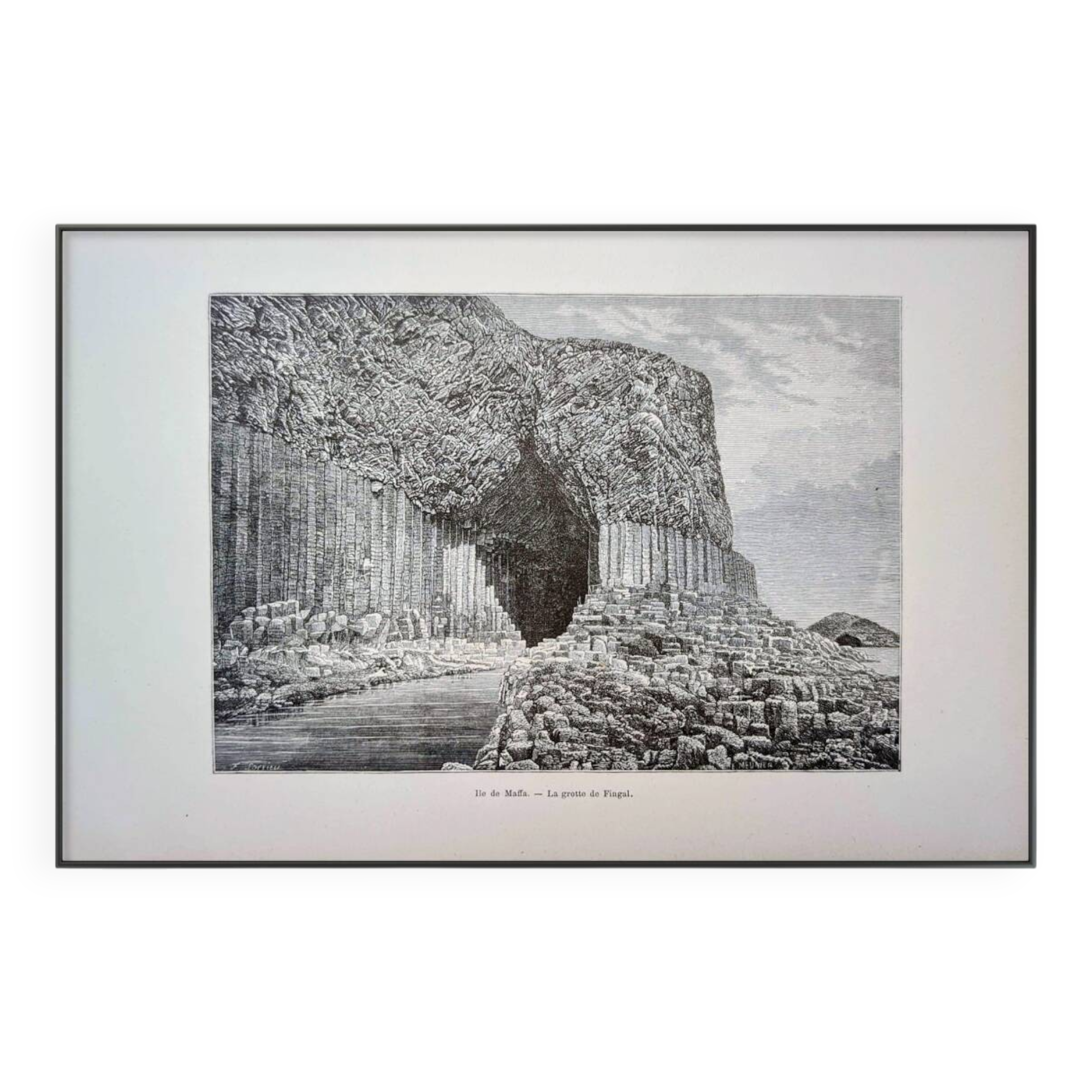 Printed in 1898, Fingal's Cave, Scotland.