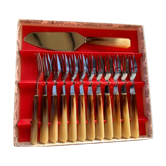 12 dessert forks and a pie shovel in their original vintage 1960 box