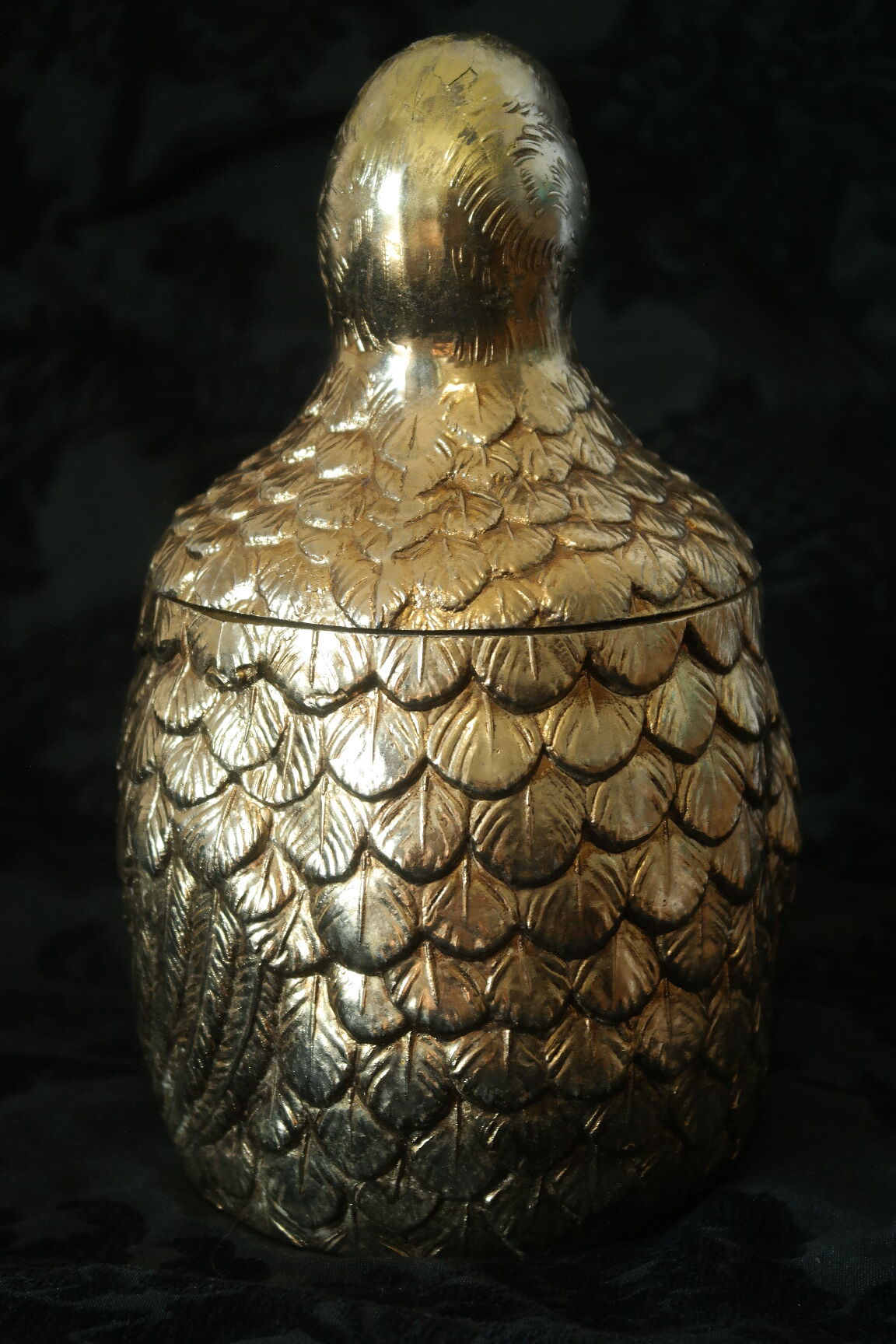 Vintage brass duck ice bucket Italy Mauro Manetti