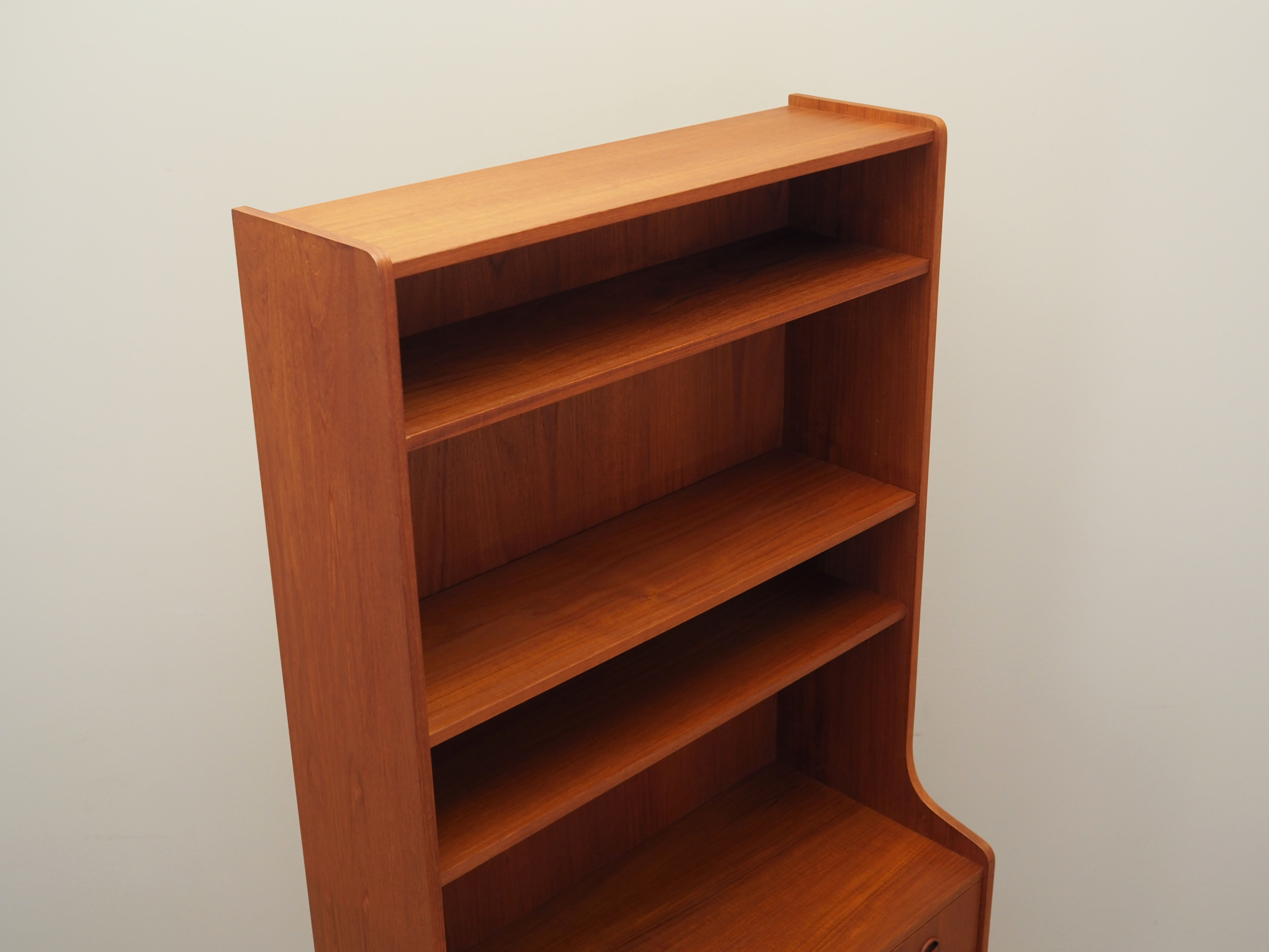 Teak bookcase, Danish design, 1970s, production: Denmark