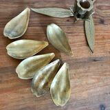 Vintage brass flower ashtray