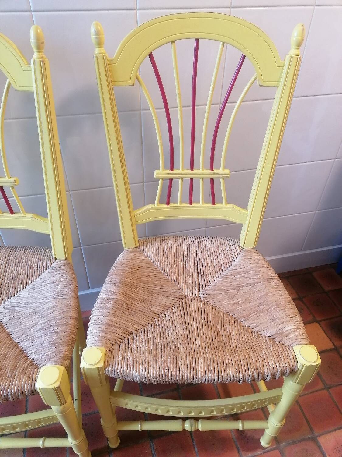 Set of 2 chairs "A garden plus" Provençal style, chic country.