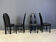 Postmodern lacquered wood Italian dining chairs, 1980s