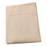 Old white monogrammed sheet