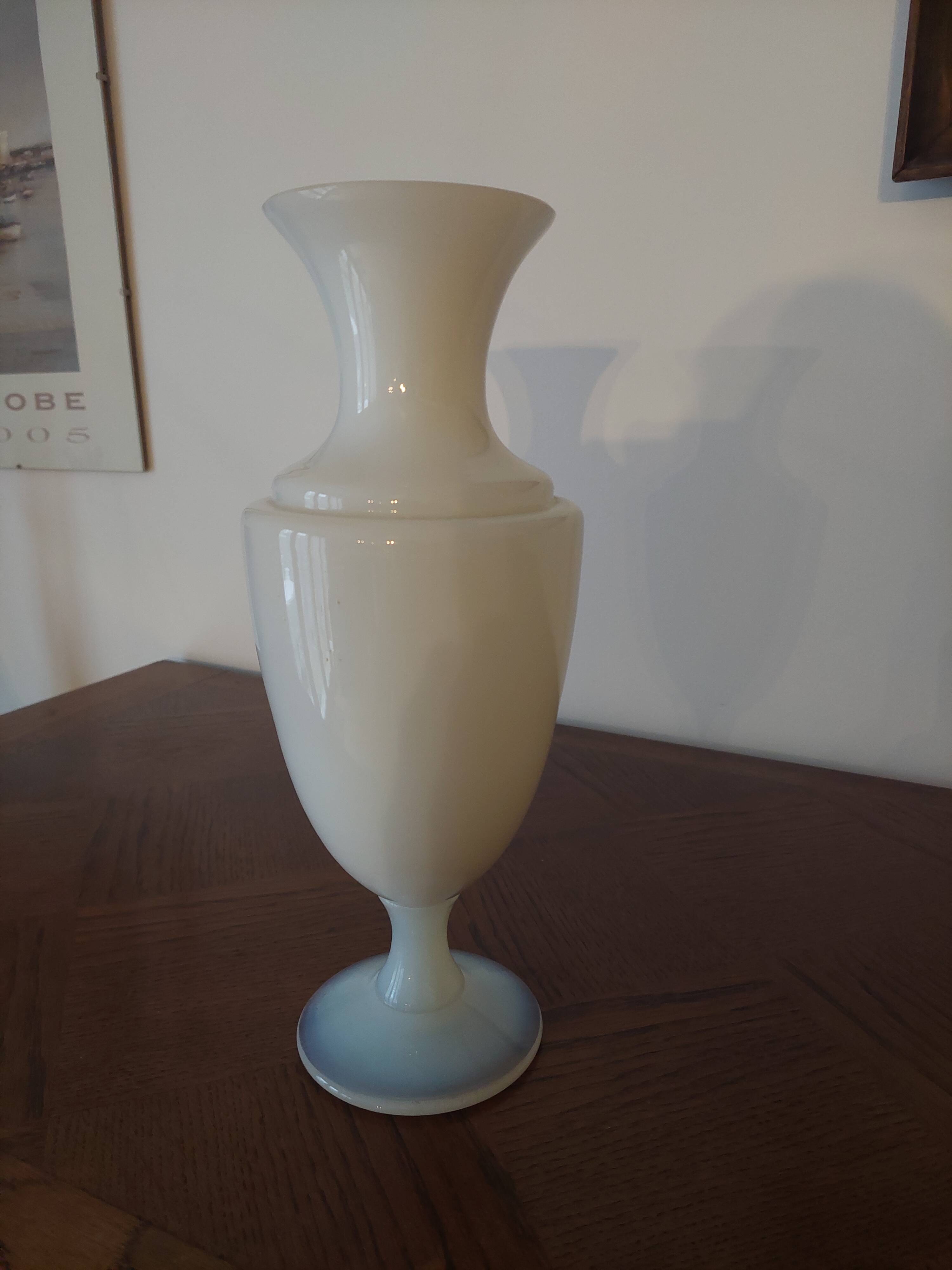 White opaline vase