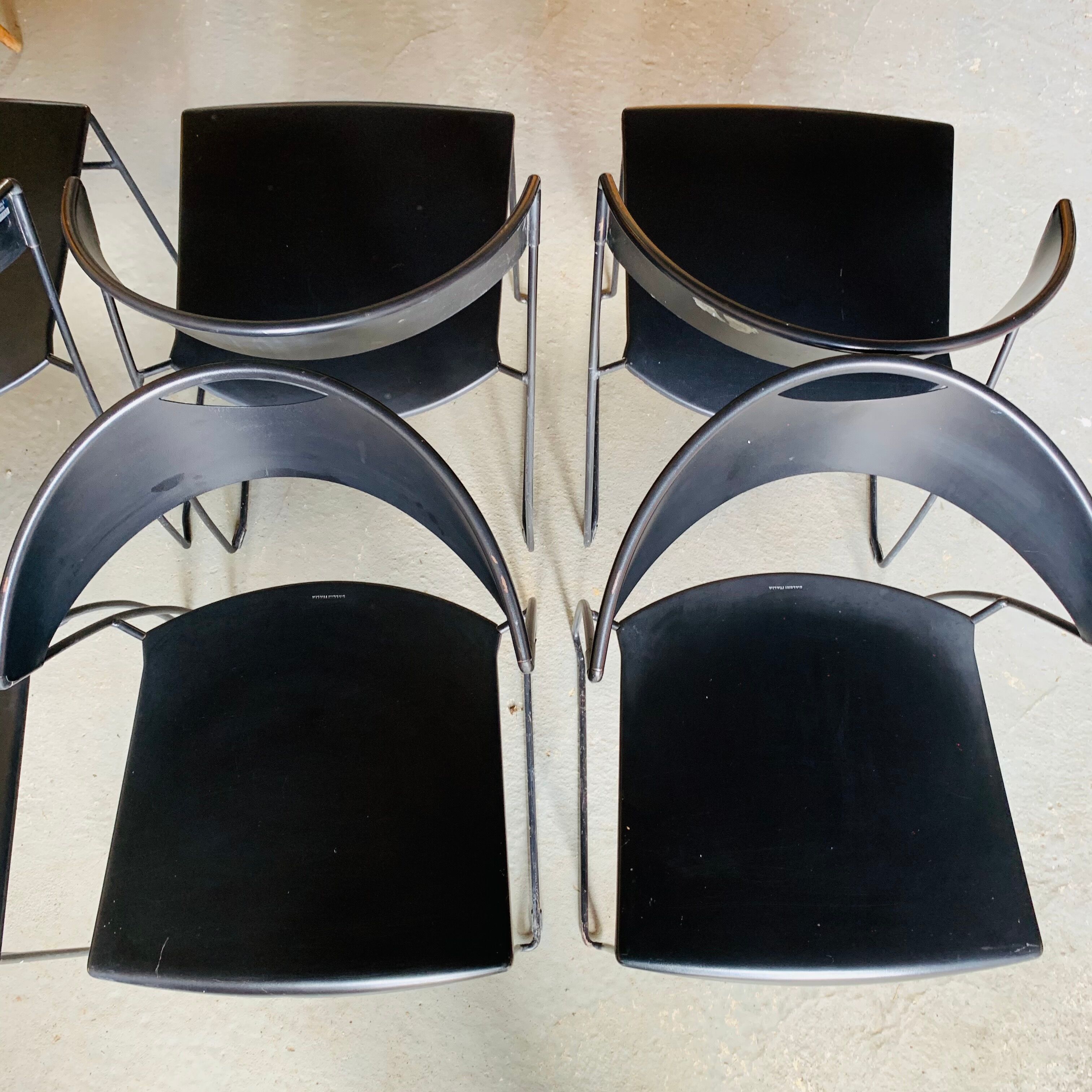 6 Baleri chairs, model Juliette - 1987 - Italy