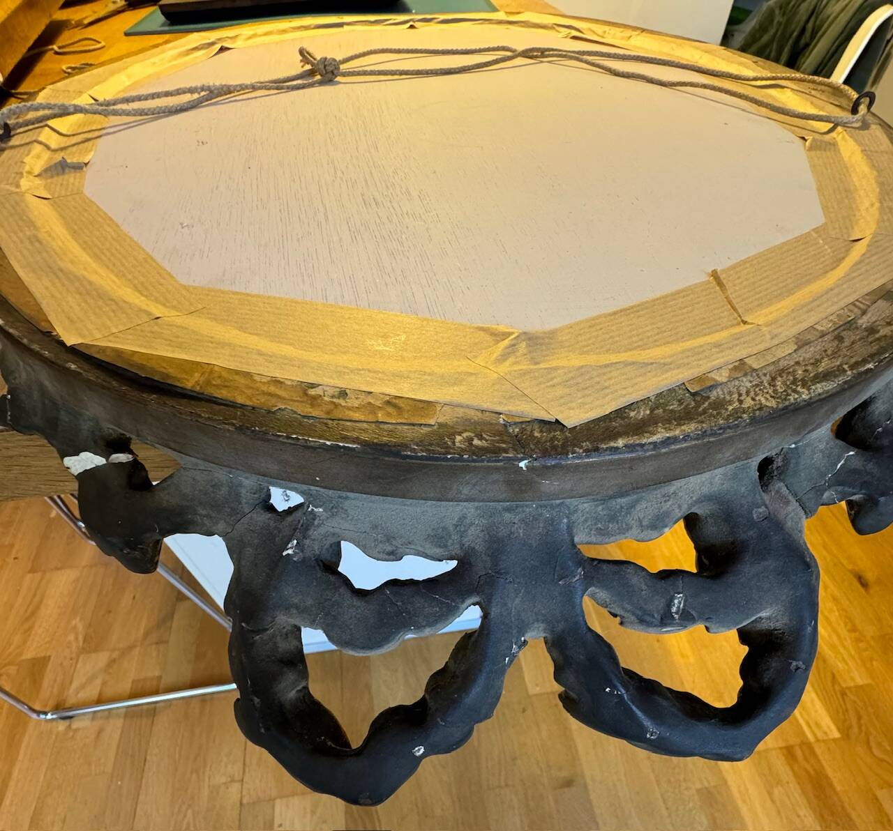 Old painting, portrait of a young boy 19th century