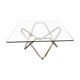 Glass and chrome square coffee table