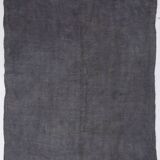 6x7 Charcoal Handwoven Anatolian Kilim Rug, 172x218 Cm