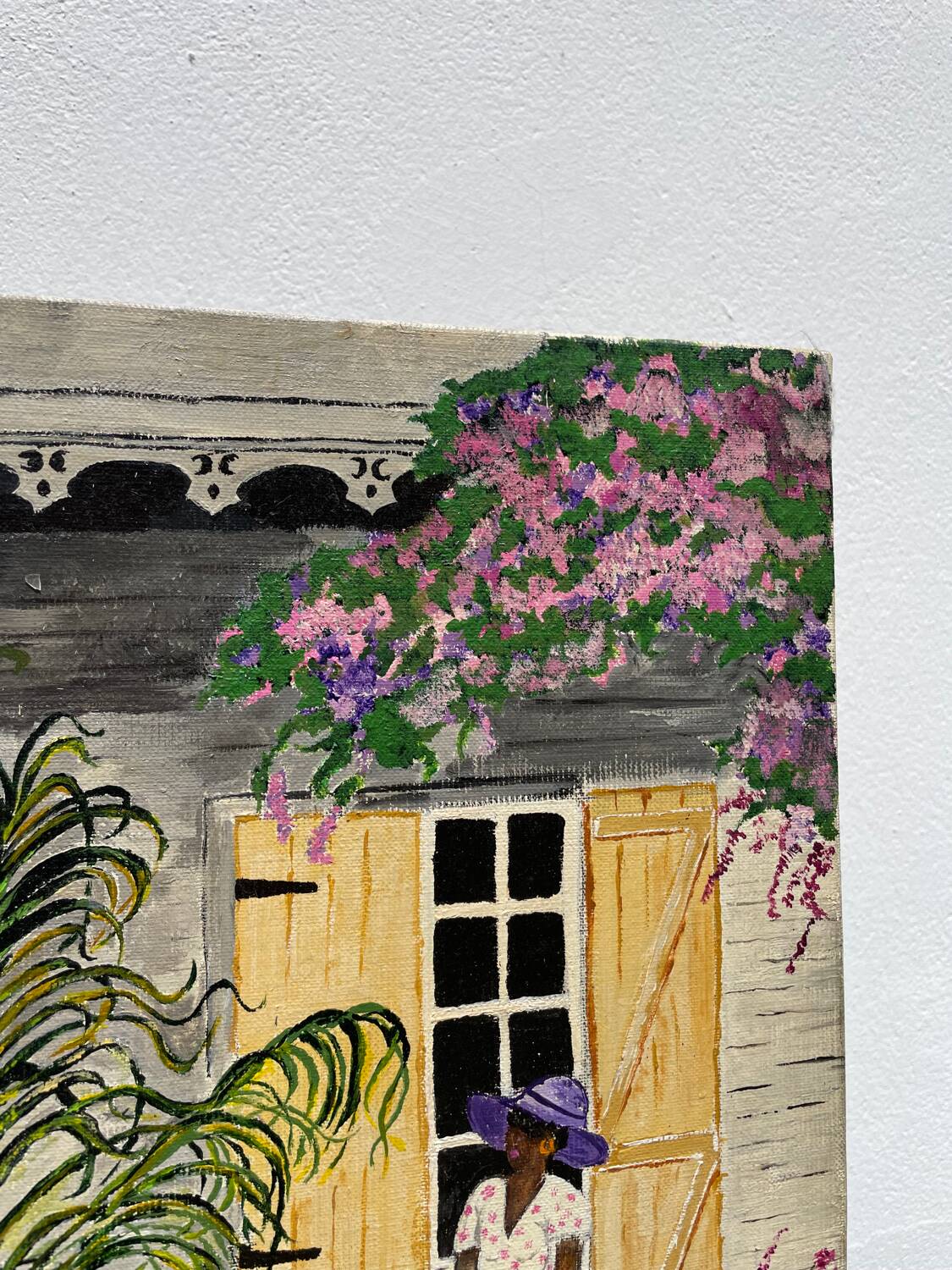 Native painting winter garden oil painting on canvas