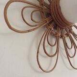 Wall light  'flower' 60s 70s rattan