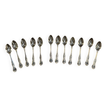 Mappin and Webb box of 12 silver-plated coffee spoons