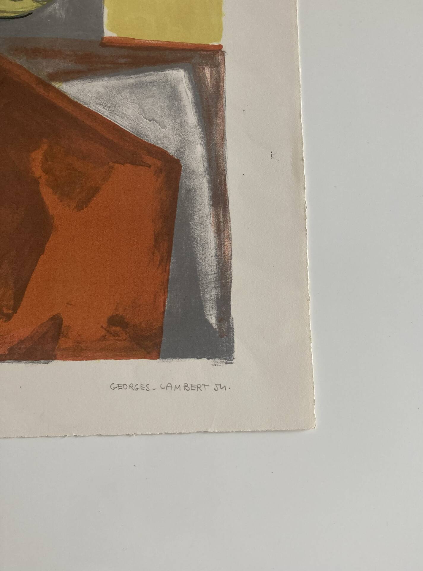 Lithographie signée Georges Lambert - Nature Morte - 1954