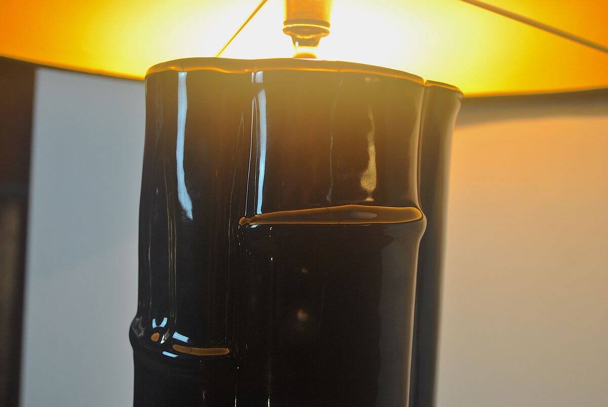 Ceramic table lamp from Italy, 1970s.