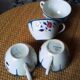Lot 4 tea cups Digoin Sarreguemines Ninette