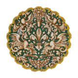 Decorated plate signed Barrielle vintage