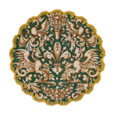 Decorated plate signed Barrielle vintage