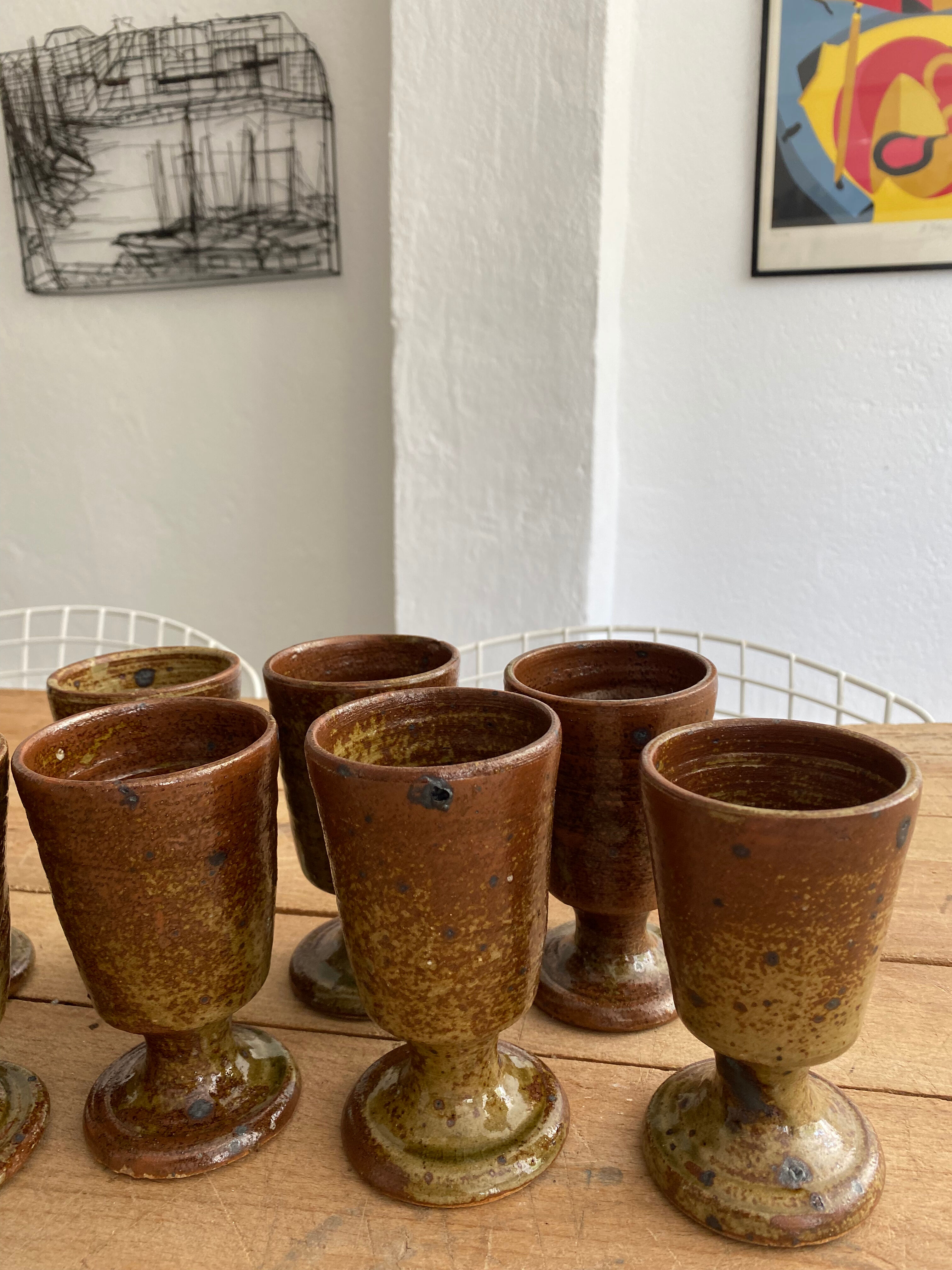 Service 10 glasses in vintage sandstone