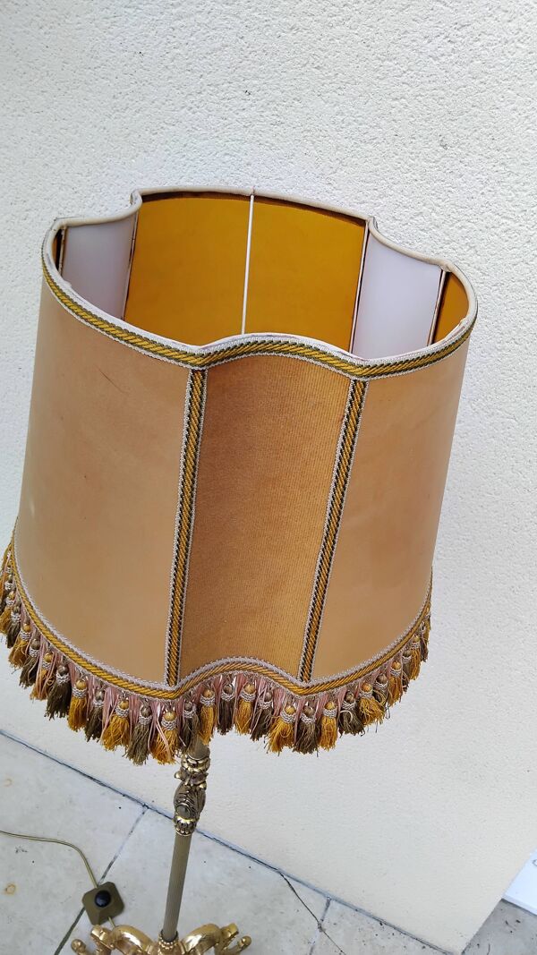 Lampadaire bronze style LOUIS XV vintage lampe sur pied
