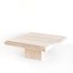 Large vintage travertine marble coffee table. Italy, 1980s