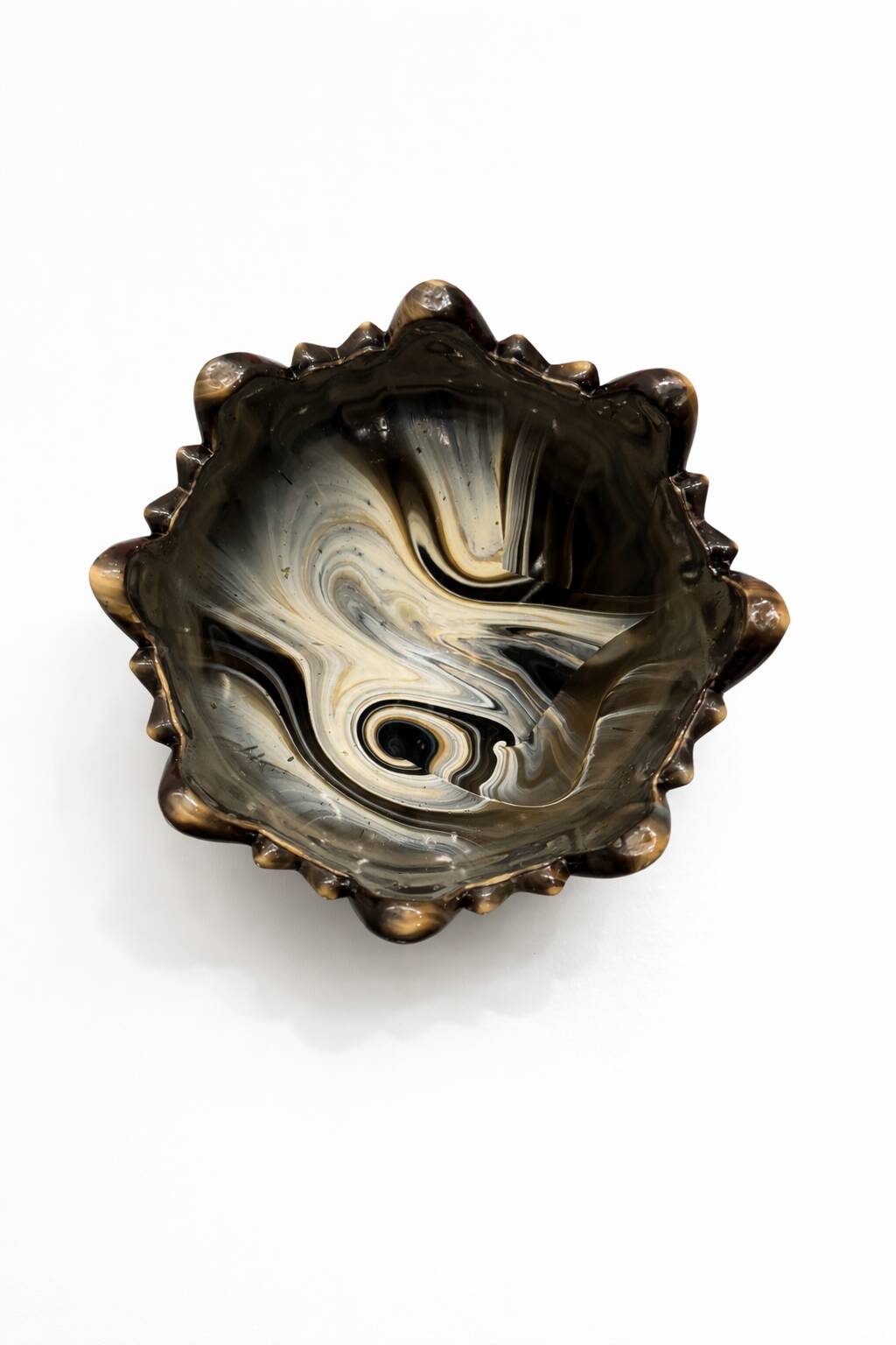 Art Deco centrepiece in Lithyaline glass - STS Abel Zagreb, c. 1930
