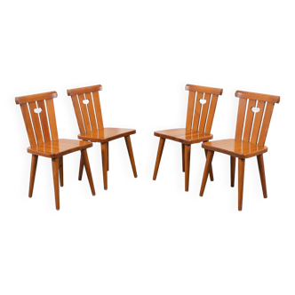 Chaises vintage en pin massif suédois des années 1960