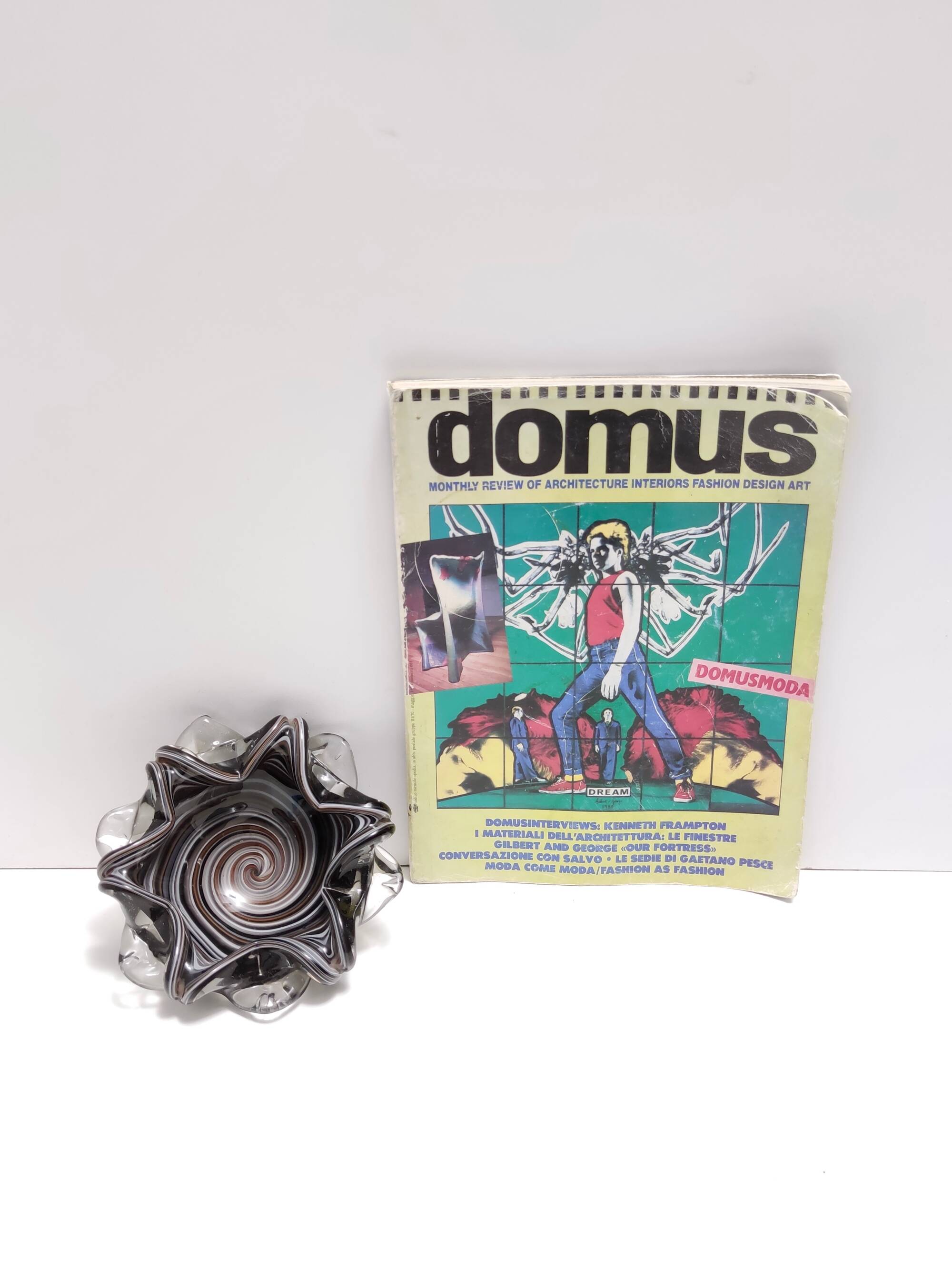 Black Murano Glass Ashtray - Trinket Bowl by Fratelli Toso