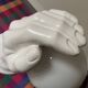 70s ceramic hand wall light