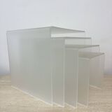Set of 4 lucite nesting tables , 1970s