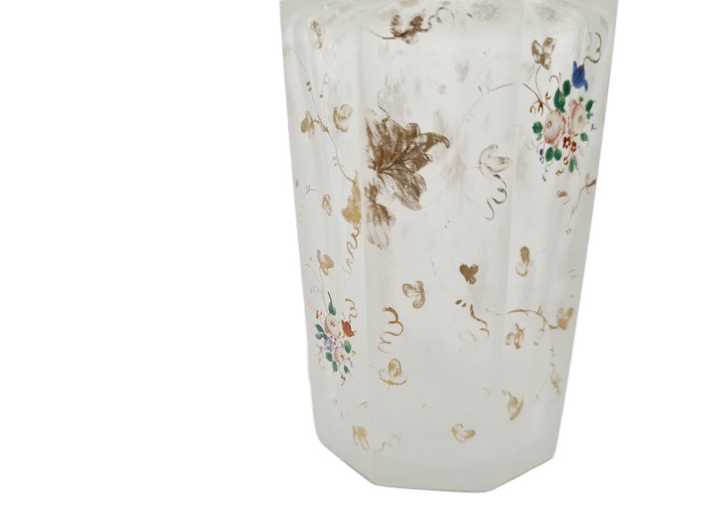 Biedermeier white glass carafe, Austria, 1890s