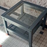 Glass and teak table