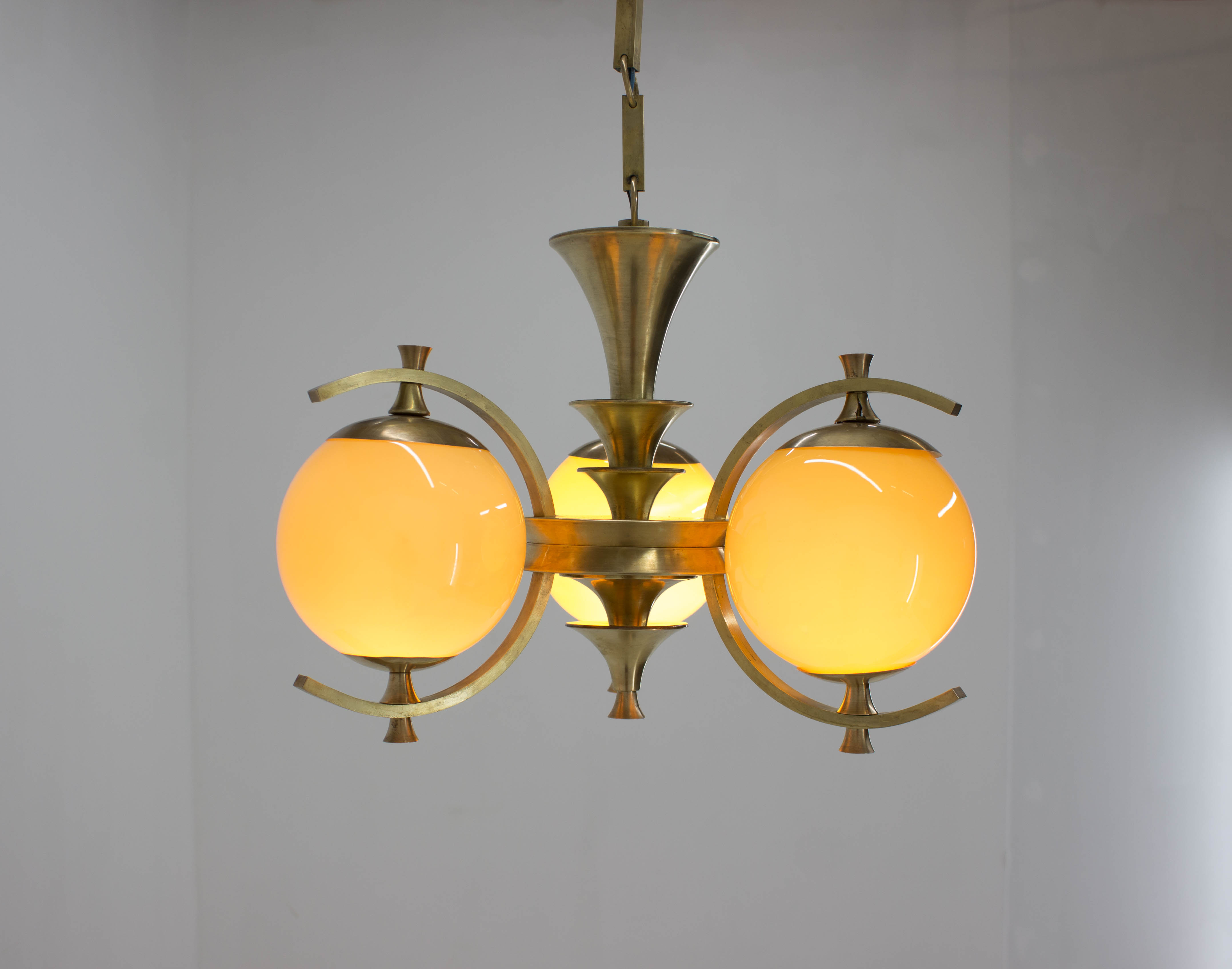 Brass chandelier, 1920s