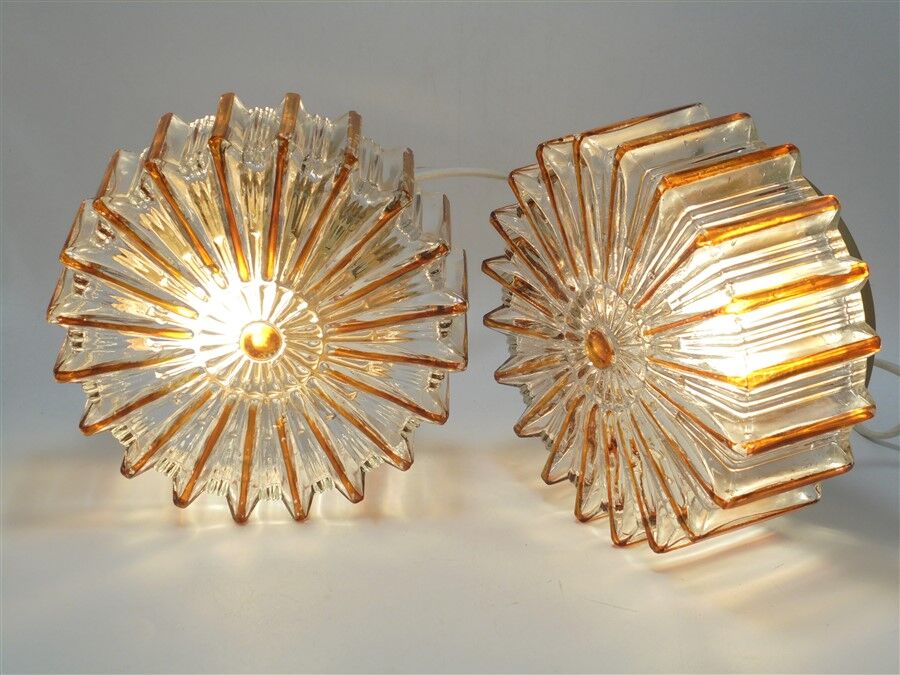 Pair of ceiling lamps