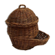 Wicker and rattan basket dispenser with lid