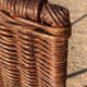 Pair of rattan and steel armchairs