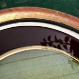 Curved oval frame – floral painting signed