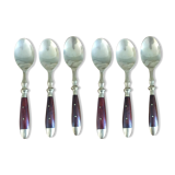 Mocha spoons made of brass and wood