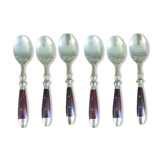 Mocha spoons made of brass and wood