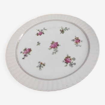 Lot d'assiettes fleuries, porcelaine de Limoges