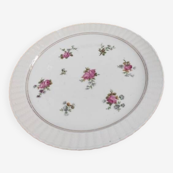 Set of flowered plates, Limoges porcelain