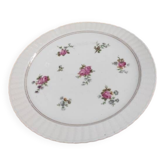 Set of flowered plates, Limoges porcelain