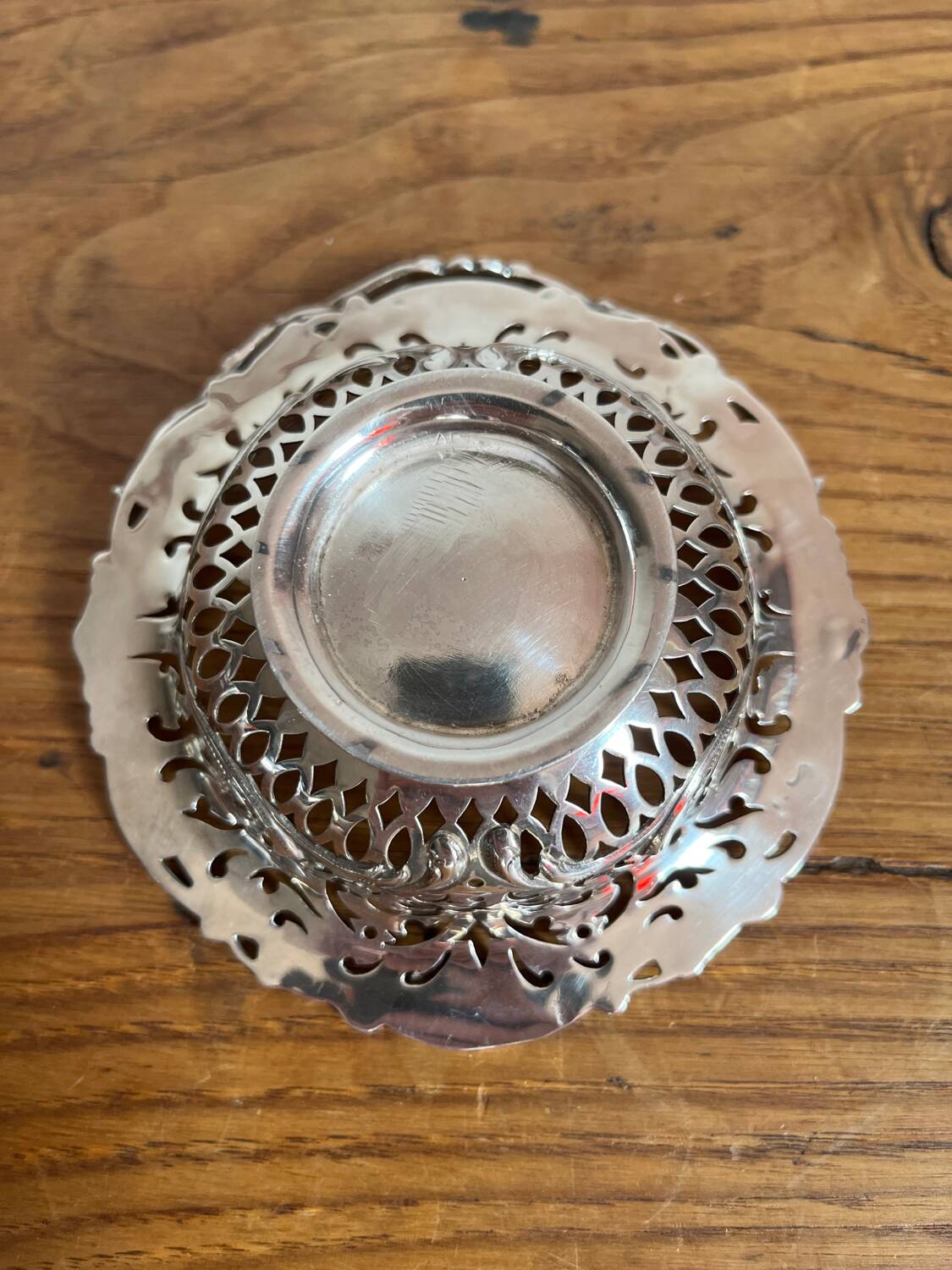 Basket with Mobile Handle In 925 Silver Hallmarked London 1898