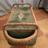 Wicker and rattan bed tray