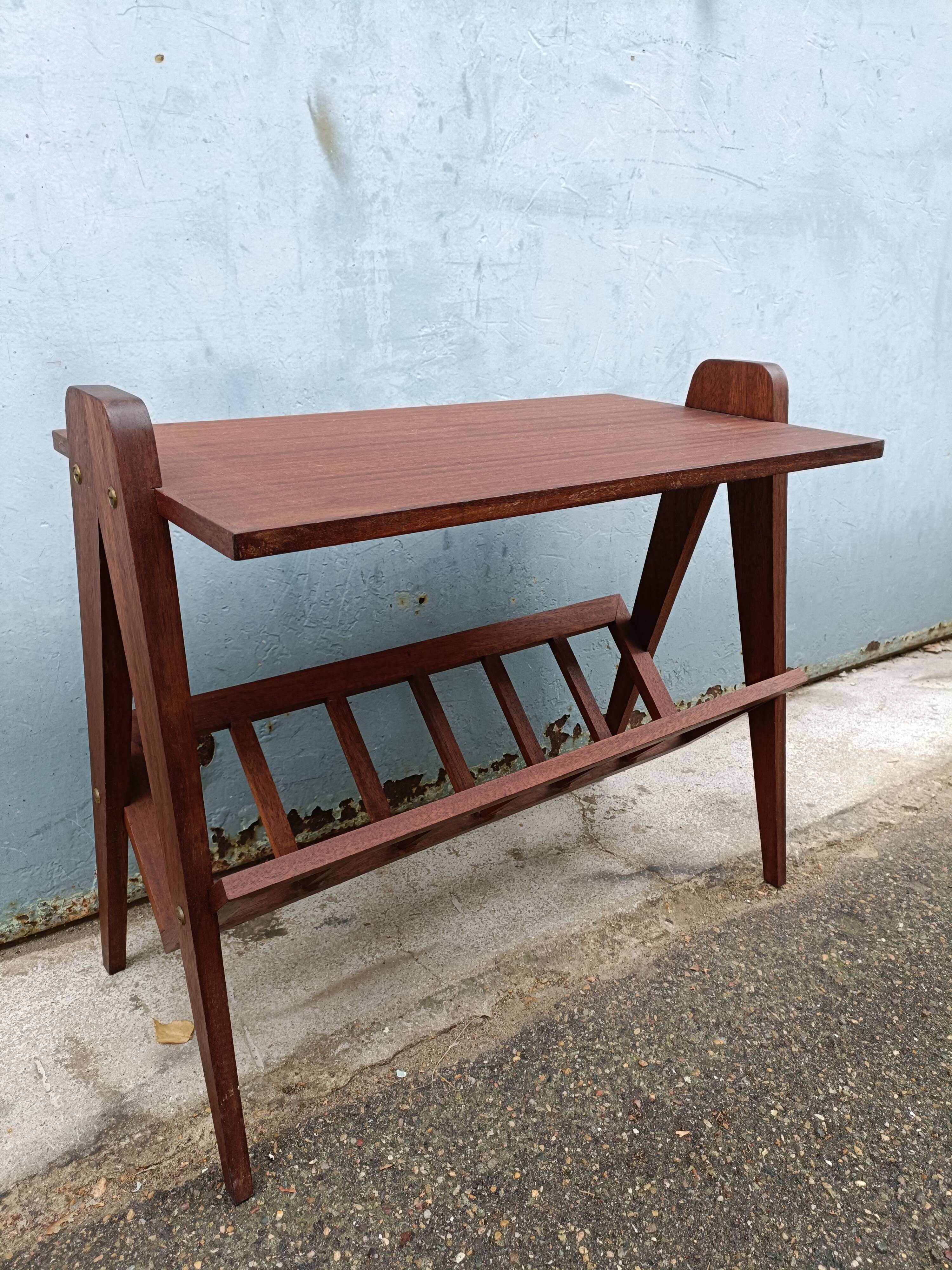 Teak magazine holder 60s