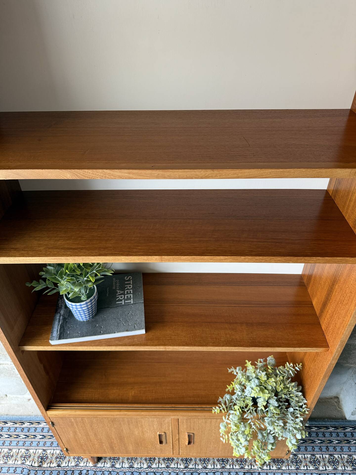 Bibliothèque vintage scandinave en teck, 1970