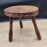 Oval tripod stool worked